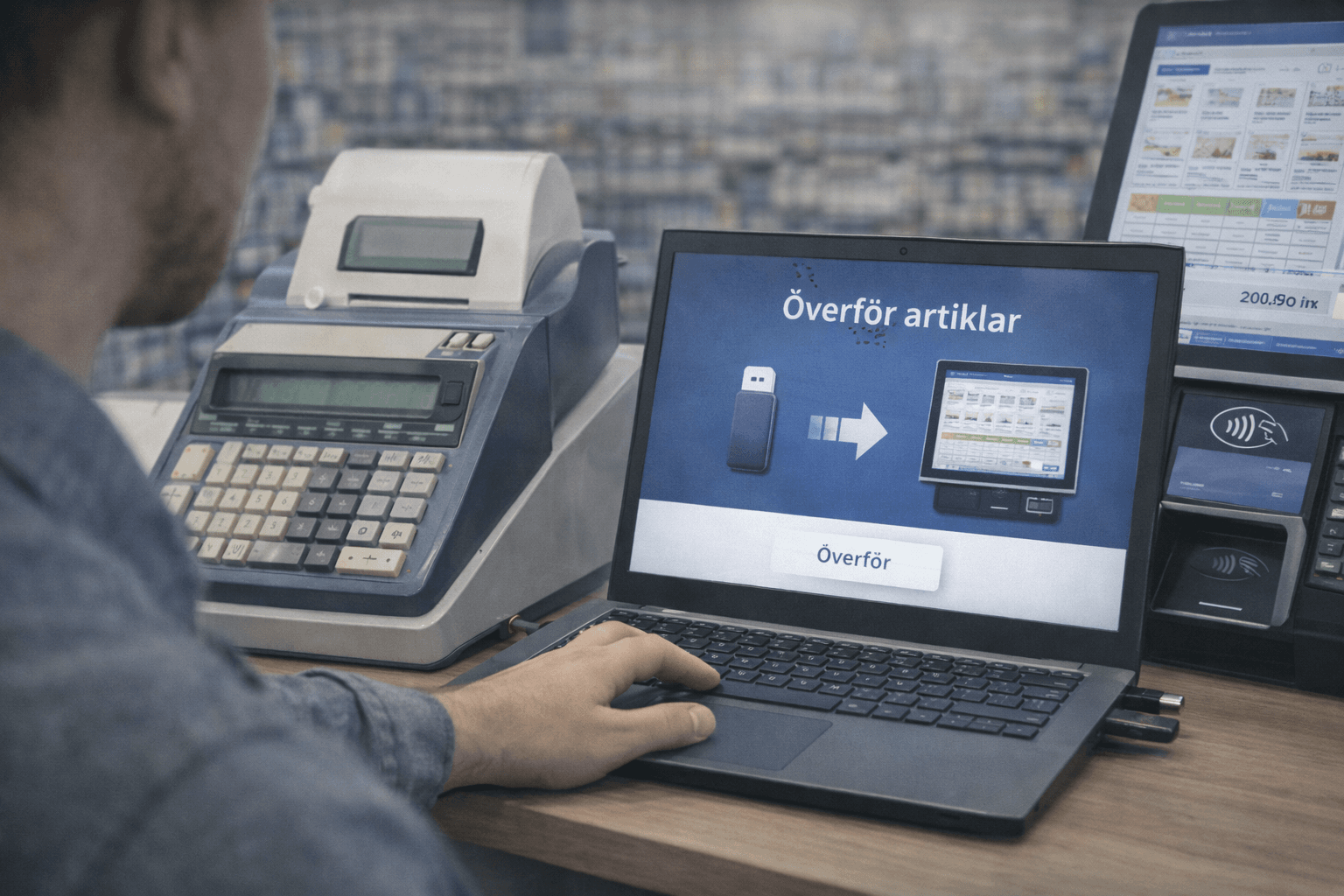 Enkel flytt från gammalt kassaregister